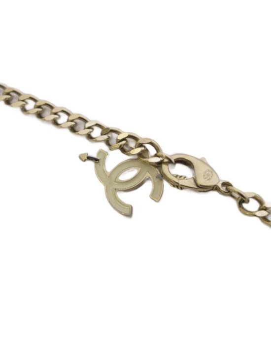 Chanel CC Logo Chain Belt Heart Bike Motif Gold Color KH